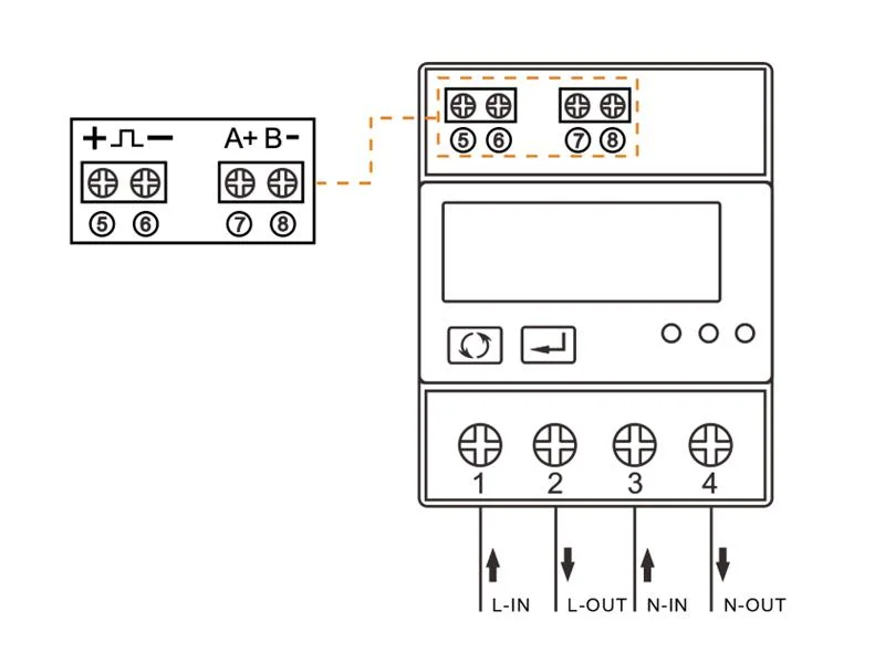 At100g-Yf Single Phase DIN Rail Prepaid Energy Meter, Prepaid Electricity Meter, Prepaid Power Meter, Meter for Electricity