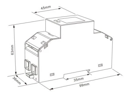 At100g Single Phase Electricity Meter, DIN Rail Kwh Meter, DIN Rail Mounted Kwh Meter, 1 Phase Kwh Meter