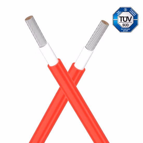 TÜV-Zulassung Solarkabel 2,5 mm 4 mm 6 mm 10 mm verzinntes Kupfer-DC-Solar-PV-Kabel PV1